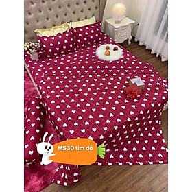 Mua Ga trải giường 1m 1m2 1m4 1m5 1m6 1m8 cotton poly-tim đỏ