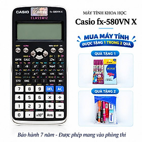 Máy Tính Casio fx-580VN X - Màu Đen - Kèm Quà VPP Độc Quyền 50 Năm Fahasa
