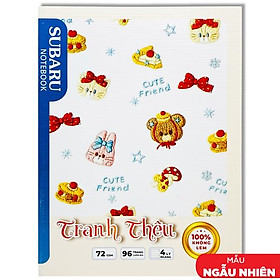 Tập Subaru Tranh Thêu - 4 Ly Ngang - 96 Trang 72gsm - Vĩnh Thịnh A080-V1 (Mẫu Bìa Giao Ngẫu Nhiên)