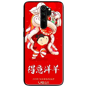 Ốp lưng in cho Xiaomi Redmi Note 8 Pro Mẫu Múa Lân