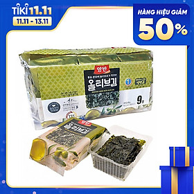 Bịch 9 Gói Lá Kim Ăn Liền Dongwon Vị Dầu Oliu  5 Gram Gói