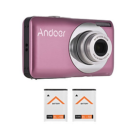 Máy Ảnh Quay Video Kỹ Thuật Số Andoer Kèm 2 Pin (16Mp) (720P HD) (4X Zoom)