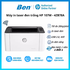 Mua Máy in Laser Trắng Đen HP 107w WiFi (4ZB78A)- Hàng chính hãng