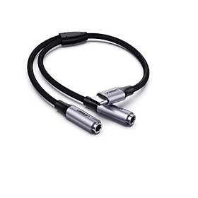 Mua Ugreen 30732 20CM màu Trắng Cáp chuyển đổi TYPE C sang 2 đầu 3.5mm Không DAC AV144  Hàng chính Hãng