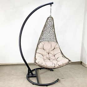 Mua Xích đu Corrado sắt sơn tĩnh điện  khung đan lưới giả mây  nệm bông chần bọc vải cao cấp chắc chắn  an toàn