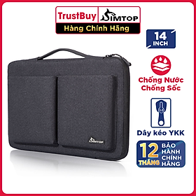 Túi Chống Sốc Cho Laptop, Macbook 14 inch Cao Cấp Có Quai Xách, Kháng Nước, Khóa YKK SIMTOP BUSINESS POCKET - Hàng Chính Hãng