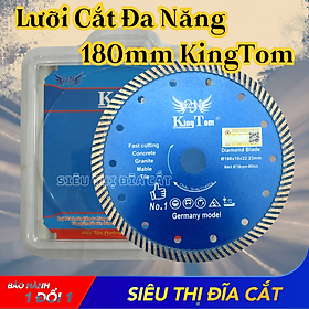 Lưỡi Cắt Gạch Đa Năng 180mm KingTom - Chuyên Cắt Đá Cứng, Đá Hoa Cương, Granite