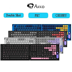 AKKO Cherry Profile PBT doubleshot keycap for mx stem keyboard Silent Muted Macaw Black Pink Psittacus