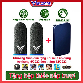 Bộ găng tay chơi game Flydigi Wasp Feelers 4 Sợi Ion Bạc cao cấp cảm ứng - bao tay chơi game PUBG, Liên quân, chống mồ hôi, cực nhạy, co giãn cực tốt - Hàng chính hãng