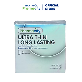 Bao Cao Su Pharmacity Ultra thin Long Lasting N (Hộp/3 cái)