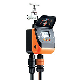 Bộ Hẹn Giờ Tưới Cây Tự Động (2 Kênh) Claber 8410 - Kết Nối Cảm Biến Mưa