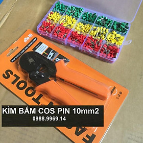 KÌM BẤM COS PIN 0.25-10mm2 KÈM HỘP 1600 COS PIN