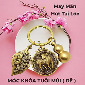 Móc Khoá Xe Máy, Oto 12 Con Giáp Phong Thuỷ Bằng Đồng Thau - AnNhien