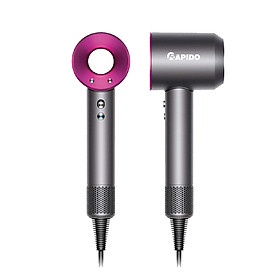 Máy sấy tóc khí động học không cánh Rapido RHD-1400LM, bảo vệ tóc tránh khô xơ, công suất 1400W kiểm soát nhiệt độ - Hàng chính hãng