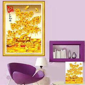 Mua Tranh đính đá kim Tiền Lộc Lv415 (50x75) chưa đính