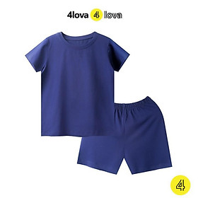 Bộ cộc tay thun quần áo chất cotton mùa hè cho bé 4LOVA size đại chính hãng từ 28-44 kg