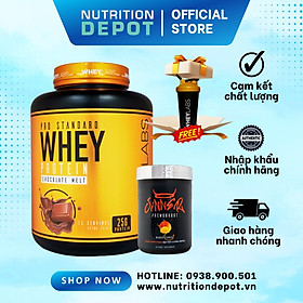 [COMBO TĂNG CƠ- TĂNG SỨC MẠNH] Sữa tăng cơ Wheylabs Pro Standard Whey Protein 2.3kg (73 lần dùng) + Sinner Preworkout vị Mango -TẶNG KÈM 1 WHEYLABS SHAKER