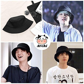 Mũ nón bucket trơn đen - idol kpop