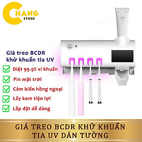 Giá Treo Bàn Chải Kem Đánh Răng Khử Khuẩn Tia UV Công Nghệ Cao Châu Âu - Giúp Bàn Chải Luôn Sạch Thơm Mỗi Ngày