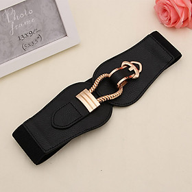 Dây Thắt Lưng Nữ Nịt Đầm Da Đai Váy Họa Tiết Khóa Cài Bản To Kim Loại Đen Đỏ Trắng