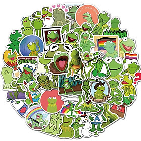 Sticker ếch kermit hoạt hình cute trang trí mũ bảo hiểm,guitar,ukulele,điện thoại,sổ tay,laptop-mẫu S57
