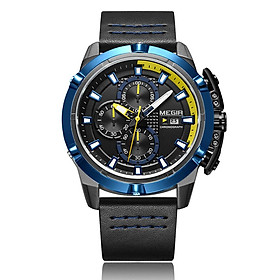 Đồng hồ đeo tay nam MEGIR thể thao thời trang Quartz chống nước 3ATM-Màu xanh đen
