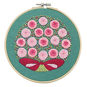 Embroidery  Adult Cross Stitch Threads Kits - Flower Leaves