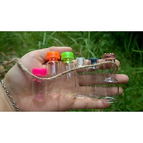 Mua Lọ Thủy Tinh từ 1ml đến 15ml Nắp Nhiều Màu - Tặng Kèm Dây Cối Trang Trí