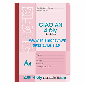 Sổ giáo án may 4 ô ly - 200 trang; Klong 370