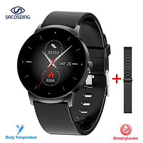 2023New NFC Đồng hồ thông minh Glucose Glucose Nhịp huyết áp huyết áp Oxygen Giám sát smartwatch Waterproof Watches nam