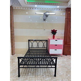 Giường sắt kiểu chéo giá rẻ size 1mx2m