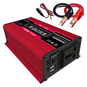 Power Inverter with 4.2A Dual USB and Lighter Charger for Outdoor Black 220V