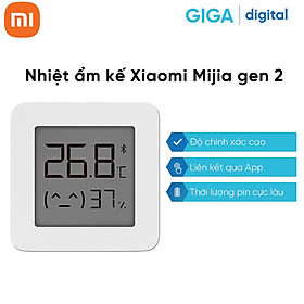 Mua Nhiệt ẩm kế Xiaomi Mijia gen 2 (Mi Temperature and Humidity Monitor 2) - NUN4126GL - Bluetooth - Hàng Chính hãng