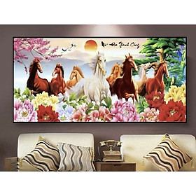 Mua  Thêu kín  Tranh thêu chữ thập Mã đáo thành công E212VN  kích thước 100 x 55 cm