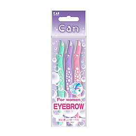 Bộ 3 chiếc dao cạo lông mày cao cấp Nhật cho nữ Can Eyebrow