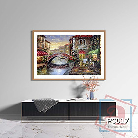 Tranh canvas phong cách sơn dầu - Phong cảnh Venice - PC017