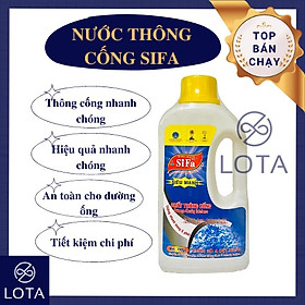 NƯỚC THÔNG CỐNG SIFA CHAI 700G cực mạnh thông tắc nhanh cầu lavabo đường ống thoát nước bồn rửa chén bát bị nghẹt