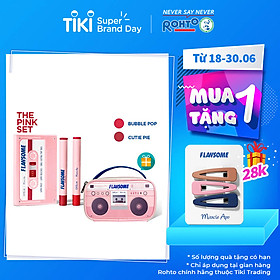 Set Son Ofélia x Miracle Apo Flawsome Glow Lip (2 x 2g) + Tặng Túi Trang điểm Flawsome's Retro Cassette