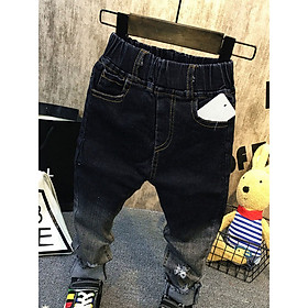 Quền jean lưng thun bé trai sành điệu - Size 11
