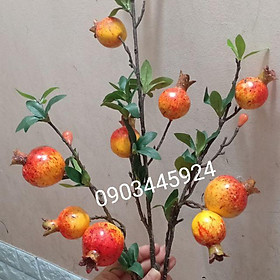 Mua Cành lựu đại 9 quả hàng cao cấp dài 1m giống thật ảnh thật- cành lựu giả