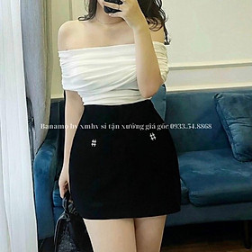 Chân váy nữ thêu hashtag chất tuyết mưa siêu đẹp thời trang váy nữ thêu hashtag 5344