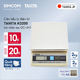 Cân điện tử nhà bếp TANITA KD200 (Chính hãng Nhật Bản), Cân nhà bếp 1kg, Cân nhà bếp 2kg, Cân nhà bếp 5kg, Cân Nhật, Cân trọng lượng, Cân chính hãng, Cân thực phẩm, Cân thức ăn, Cân tiểu ly điện tử, Cân chính xác