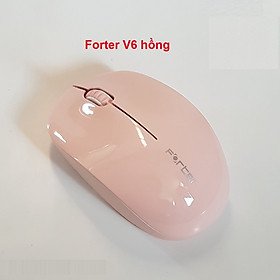 Mua Chuột Không Dây Màu Hồng / Đen/ Xám/ Xanh ngọc Forter V182 V6
