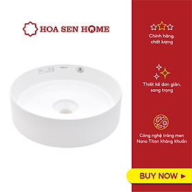 Mua Lavabo đặt bàn Viglacera CM02 cao cấp  men sứ Nano sáng bóng  công nghệ Ý kháng khuẩn dễ vệ sinh - Hoa Sen Home - Hàng chính hãng