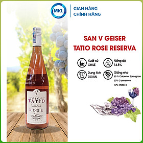Rượu Vang Hồng San Vicente Geiser Tatio Rose Reserva 750ml 13% - Chile - Hàng Chính Hãng