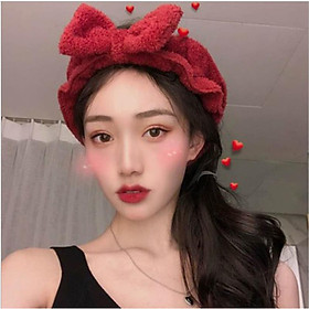 Băng Đô Cài Tóc Rửa Mặt Nơ Bèo 3D To Bản Tiểu Thư Xinh Xắn BD19
