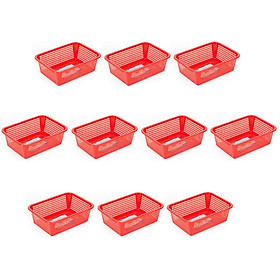 Combo 10 Rổ Chữ Nhật Cao nhựa Duy Tân 17 cm -> 34 cm – Màu ngẫu nhiên