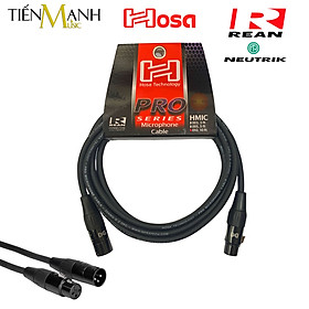 Dây Micro Hosa Pro 2 Đầu Canon XLR Rean by Neutrik Dài 0.9m, 1.5m, 3m, 4.5m, 7.5m, 9m, 15m, 30m HMIC-003, 005, 010, 015, 020, 025, 030, 050, 100 Cable Đực sang Cái XLR3F to XLR3M Hàng Chính Hãng