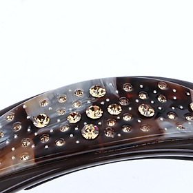 French Acetate Hair Clip Automatic Barrette Women Thick Hair Hairpin Black