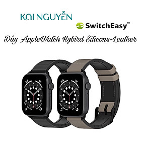 Dây đồng hồ SwitchEasy Hybrid Silicone-Leather Dành Cho Apple Watch Series 1-7/SE - Hàng chính hãng
